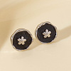 304 Stainless Steel Flower Stud Earrings IK8478-1-1
