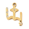 304 Stainless Steel Rhinestone Pendants RB-CBAB4B7-01A-G-1