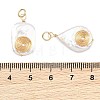 3Pcs 3 Styles Spiral Copper Wire Wrapped Natural Nucleated Baroque Keshi Pearl Pendants PALLOY-JF05276-3