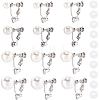 24Pcs 4 Styles 316 Surgical Stainless Steel Clip-on Earring Converters Findings STAS-SC0010-35P-1