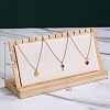 Wood with Velvet Necklace Display Stand Jewelry Pendant Holder Accessory PW-WG92612-03-1