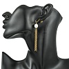 304 Stainless Steel Stud Tassel Earrings for Women EJEW-JE07185-2
