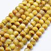 Natural Gold Tiger Eye Beads Strands G-K203-84-8mm-1