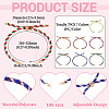 7Pcs Polyester Braided Round Cord Slider Bracelet Making MAK-TA0001-39B-4