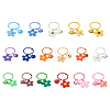 17Pcs 17 Colors Soft Rubber Pendant Keychains KEYC-BY0001-03-15