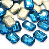 Faceted Rectangle Glass Pointed Back Rhinestone Cabochons RGLA-A017-10x14mm-S07-1