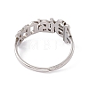 Non-Tarnish 304 Stainless Steel Constellation Open Cuff Ring for Women RJEW-C035-01K-P-3