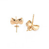 Brass Stud Earring Findings KK-S364-044-4