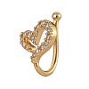 Brass Micro Pave Clear Cubic Zirconia Clip-on Nose Septum Rings WGE30AD-08-2