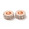 Rack Plating Alloy Rhinestone European Beads PALLOY-P289-29RG-2