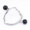 Iron Purse Frame Handle with Solid Color Acrylic Beads FIND-Q038P-D18-2