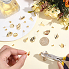 16Pcs 4 Styles Brass Stud Earring Findings KK-BBC0027-78-3