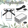 100Pcs Rectangle Paper Table Cards with 100Pcs Polyester Ribbons for Wedding Party Celebration Supplies OFST-WH0004-122A-2