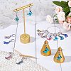 20Pcs 10 Colors Alloy Enamel Butterfly Charms Locking Stitch Markers HJEW-SC0001-28-4
