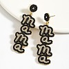Mother's Day Alloy Rhinestone Dangle Stud Earrings WGC7371-04-1