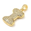 Brass Micro Pave Cubic Zirconia Pendants X-KK-E061-03G-09-2