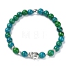 6mm Gemstone Round Beaded Stretch Bracelets BJEW-JB10923-3