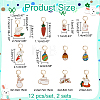 Easter Theme Alloy Enamel Pendant Stitch Markers HJEW-AB00332-2