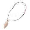 Summer Beach Natural Cultured Freshwater Pearl & Natural Shell Pendant Necklaces NJEW-JN05100-02-5