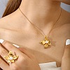 304 Stainless Steel with Plastic Pearl Pendant Necklaces & Rings FS-WGC34D6-03-3