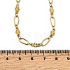 304 Stainless Steel Flower Link Chain Necklaces for Women NJEW-A046-02C-G-5