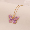 304 Stainless Steel Enamel Pendant Necklaces WG49C4D-02-1