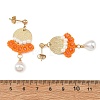 Brass Glass Seed Bead Chandelier Earrings EJEW-MZ00762-02-5