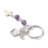 Natural & Synthetic Gemstone & Alloy Keychains KEYC-JKC01453-4