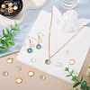 12Pcs Brass Pendant Cabochon Settings KK-TA0003-10B-6