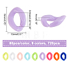 720Pcs 9 Colors Opaque Acrylic Linking Rings SACR-FH0001-07-2