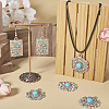 16Pcs 8 Styles Synthetic Turquoise Pendants FIND-TA0002-16-7