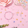 100Pcs Star Frosted Acrylic Gold Foil Charms PALLOY-BM00026-4