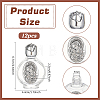Virgin Mary Decorated Glass Empty Holy Water Bottles for Religious AJEW-WH0410-374A-2