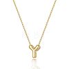 Brass Initial Pendant Box Chain Necklaces for Women FS-WG5C822-25-1