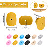 12Pcs 6 Colors Food Grade Eco-Friendly Silicone Beads SIL-CA0002-23-2