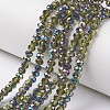 Electroplate Transparent Glass Beads Strands EGLA-A034-T4mm-Q16-1