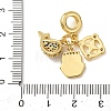 Brass Micro Pave Cubic Zirconia & Enamel Dangle Charms CU-CBA0A9C-04G-3