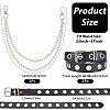 Black PU Leather Waist Belts AJEW-CL0004-87-2