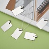 201 Stainless Steel Rectangle Stamping Blank Tag Pendants STAS-S030-01-5