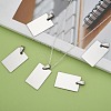 Non-Tarnish 201 Stainless Steel Rectangle Stamping Blank Tag Pendants STAS-S030-01-5