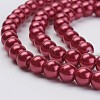 Eco-Friendly Dyed Glass Pearl Beads Strands HY-A008-5mm-RB084-3