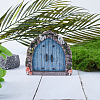 Wooden Fairy Door Sculpture DIY-WH0430-364-4
