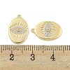 Brass Micro Pave Clear Cubic Zirconia Pendants KK-S386-10G-3