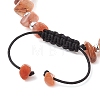 Natural Red Agate Braided Bead Bracelets for Women BJEW-JB11107-01-4