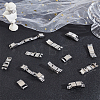20 Sets 2 Styles Rectangle 201 Stainless Steel Watch Band Clasps STAS-DC0011-60-5