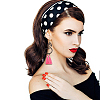 ANATTASOUL 4 Pairs 4 Colors Alloy Flamingo Chandelier Earrings EJEW-AN0004-43-4