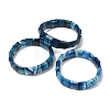Square Natural Banded Agate(Dyed & Heated) Beaded Stretch Bracelets for Women Men GG-CBA9ACE-B15-4