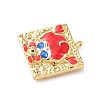 Brass Micro Pave Cubic Zirconia Enamel Pendants KK-L250-08G-05-2