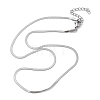 304 Stainless Steel Flat Snake Chains Necklaces for Women Men NJEW-U019-02P-4