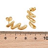 Wave 304 Stainless Steel Stud Earrings with 316 Surgical Stainless Steel Pins for Women SA-CBAB549-02G-5